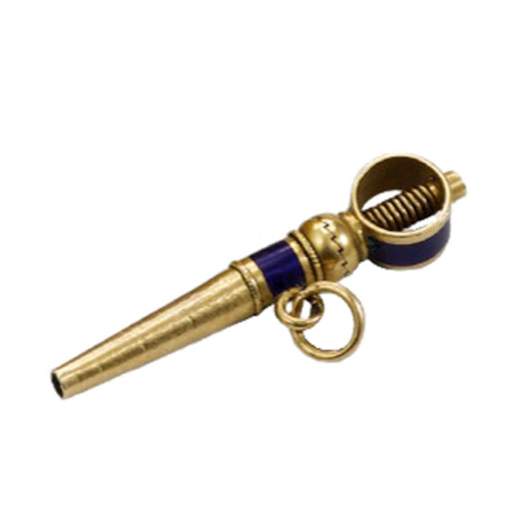 Swiss 18K gold, enamel and diamond set purse form watch Circa 1850 Swiss 18K gold, enamel and diamond set purse form watch Circa 1850