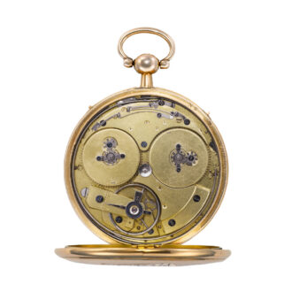 Swiss 18k gold quarter repeating automaton watch Circa 1820