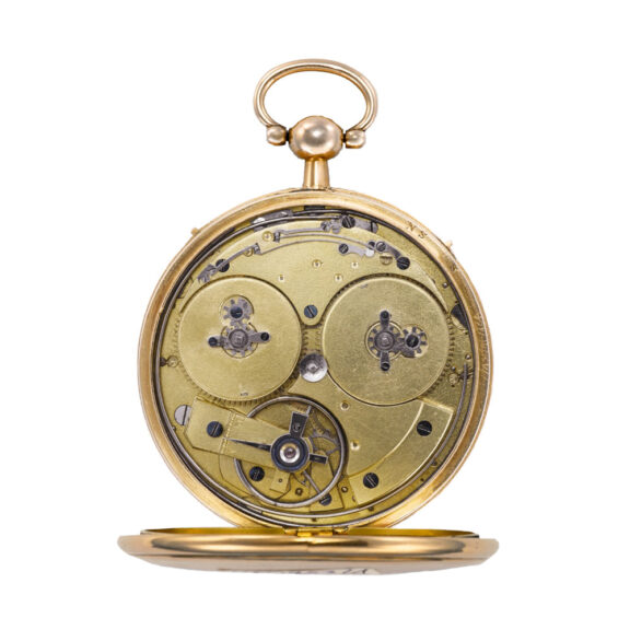 Swiss 18k gold quarter repeating automaton watch Circa 1820 Swiss 18k gold quarter repeating automaton watch Circa 1820