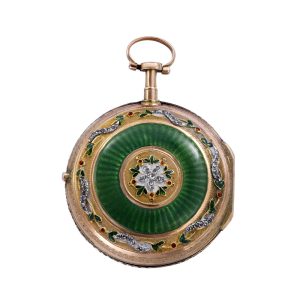 French gold, enamel and paste-set pocket watch Circa 1780