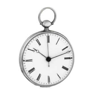 Swiss silver watch with independent centre seconds Circa 1853