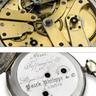 Swiss silver watch with independent centre seconds Circa 1853