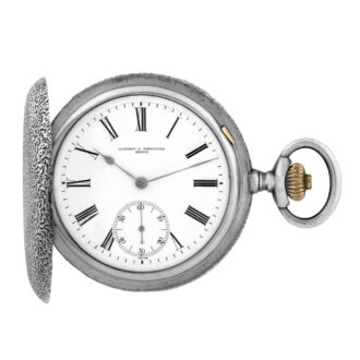 Swiss sterling silver lever with vermicelli pattern Circa 1890