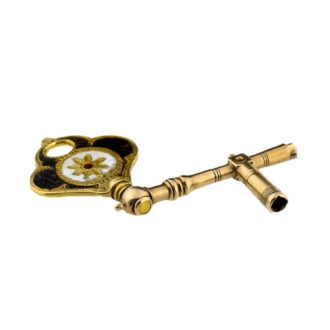 Fine French 18k gold and enamel quarter repeater Circa 1785