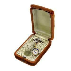 Swiss gold, enamel, pearl and diamond ball form watch Circa 1900