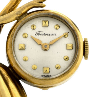 Swis 14K yellow gold Ballet dancer brooch watch Circa 1950