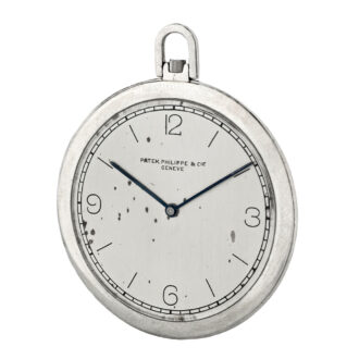 Very thin Swiss platinum keyless dress pocket watch Circa 1938