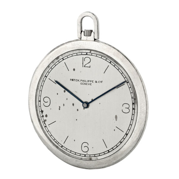 Very thin Swiss platinum keyless dress pocket watch Circa 1938 Very thin Swiss platinum keyless dress pocket watch Circa 1938
