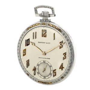 Elegant Swiss platinum and gold dress watch Circa 1930