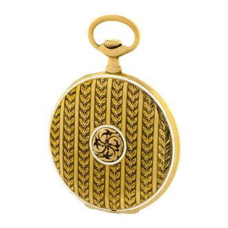 Swiss 18k gold and enamel keyless dress watch Circa 1930