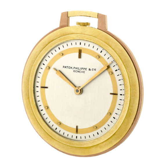 Swiss 18 carat pink and yellow gold dress pocket watch Circa 1940