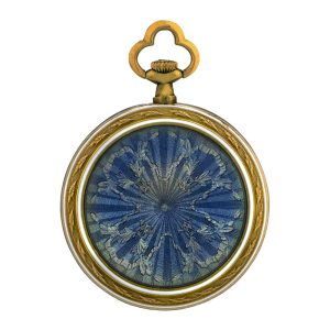 French 18K gold and blue enamel lady's pendant watch Circa 1910
