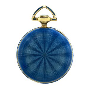 American 14K gold and blue enamel lady's watch Circa 1920