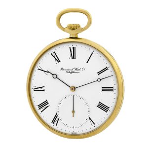 Swiss 18K yellow gold open faced pocket watch Circa 1980