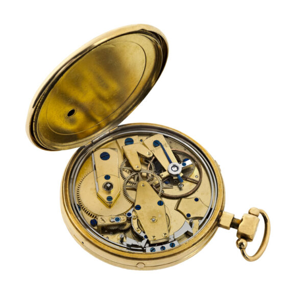 Fine Swiss gold quarter repeating cylinder pocket watch Circa 1820 Fine Swiss gold quarter repeating cylinder pocket watch Circa 1820