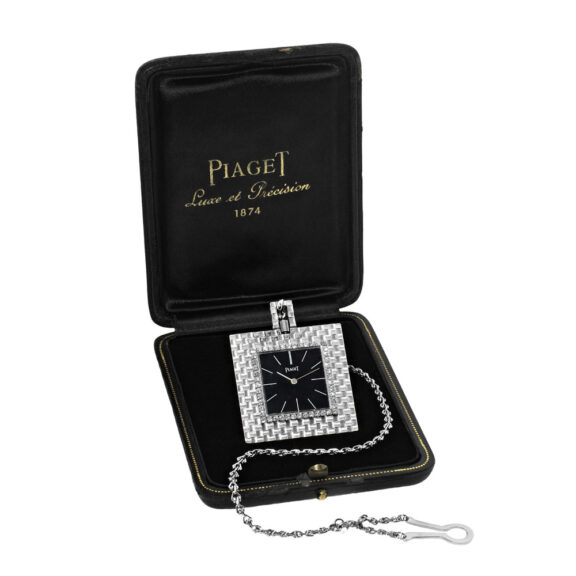 Swiss white gold and diamond square lady's watch Circa 1970