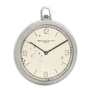 Very thin Swiss platinum keyless dress pocket watch Circa 1938