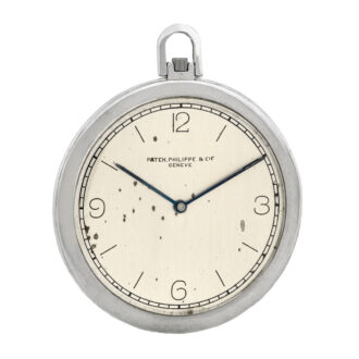 Very thin Swiss platinum keyless dress pocket watch Circa 1938