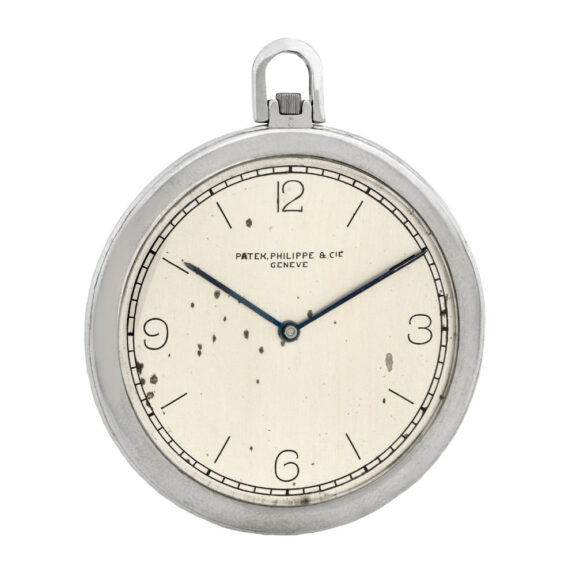 Very thin Swiss platinum keyless dress pocket watch Circa 1938