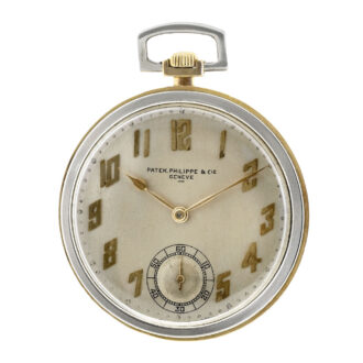 Swiss 18K white and pink gold keyless dress watch Circa 1940