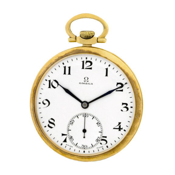 Fine Swiss 18k yellow gold Art Deco pocket watch Circa 1910
