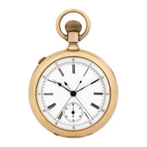 Swiss 14k pink gold split-seconds chronograph Circa 1900