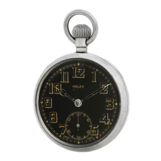 Swiss nickel-cased keyless military pocket watch Circa 1940