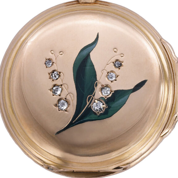 German 18k pink gold hunting cased pendant watch Circa 1920 German 18k pink gold hunting cased pendant watch Circa 1920