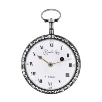 French 18k gold open faced verge pocket watch Circa 1780