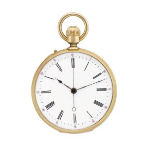 Swiss gold open faced with independent dead-seconds Circa 1890