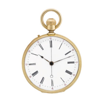 Swiss gold open faced with independent dead-seconds Circa 1890
