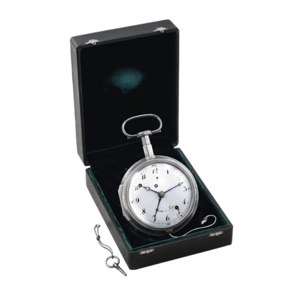 Large Belgian silver-cased quarter repeating coach watch Circa 1790