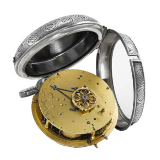 Large Belgian silver-cased quarter repeating coach watch Circa 1790