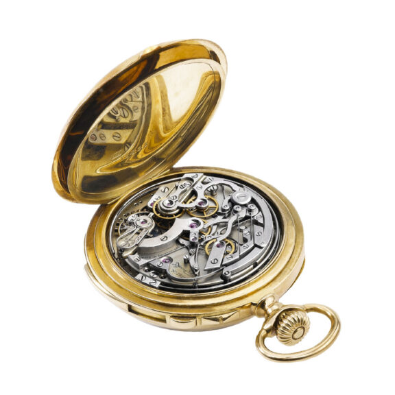 Swiss gold five-minute repeating pocket watch Circa 1887 Swiss gold five-minute repeating pocket watch Circa 1887