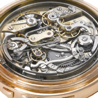 Swiss 18k rose gold pocket watch with eight complications Circa 1887