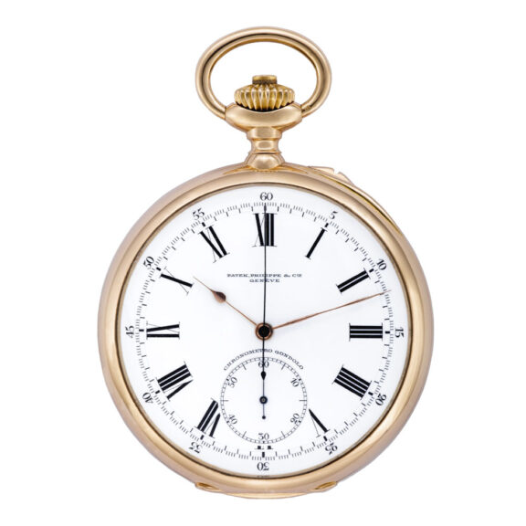 Swiss 18k pink gold Chronometro Gondolo watch Circa 1905