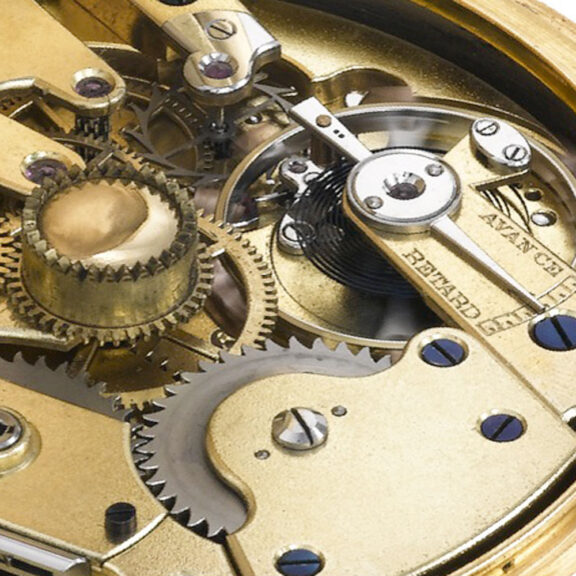 Unique Swiss 18k gold half-hunting pocket watch Circa 1868 Unique Swiss 18k gold half-hunting pocket watch Circa 1868
