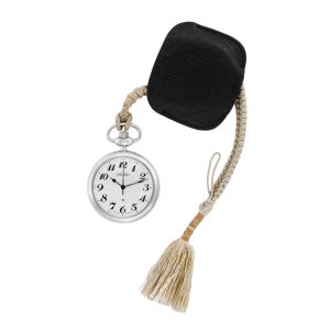 Japanese 18K white gold pocket watch with centre seconds Circa 1974