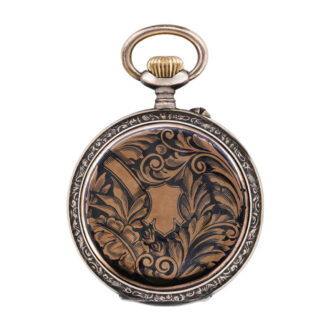 Swiss gilt-metal and enamel triple calendar pocket watch Circa 1900 Swiss gilt-metal and enamel triple calendar pocket watch Circa 1900