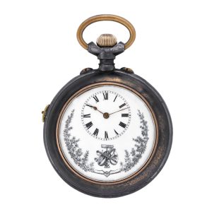 Swiss gun-metal automatically musical watch Circa 1900