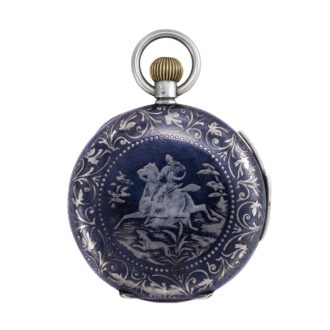 Swiss silver quarter repeating keyless pocket watch Circa 1890
