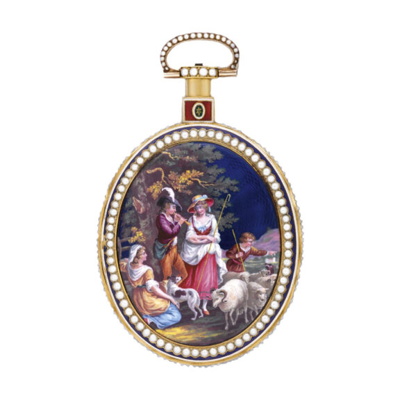Magnificent English oval watch for the Oriental market Circa 1800