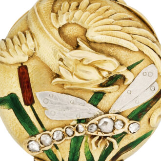 Swiss varicoloured gold cylinder pendant watch Circa 1900