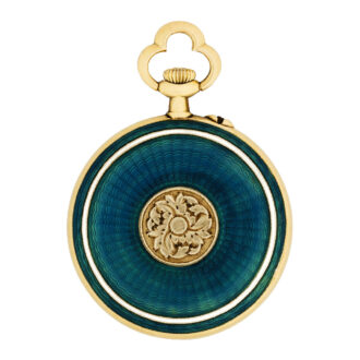 Swiss gold and enamel Belle Epoque pendant watch Circa 1910