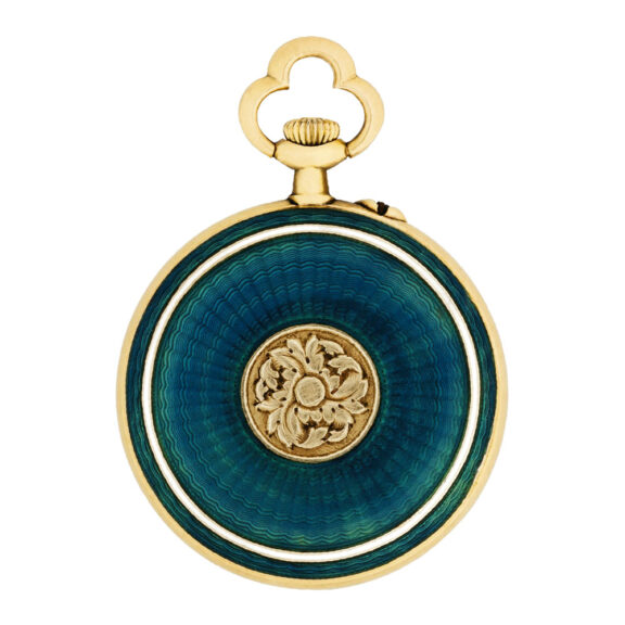 Swiss gold and enamel Belle Epoque pendant watch Circa 1910