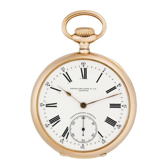 Swiss 18k rose gold Chronometro Gondolo watch Circa 1907