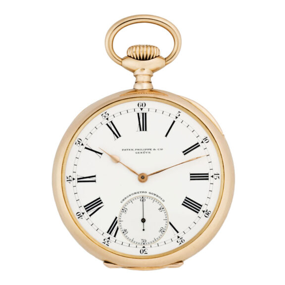 Swiss 18k rose gold Chronometro Gondolo watch Circa 1911