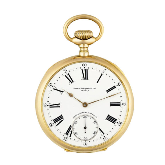 Swiss 18k yellow gold Chronometro Gondolo watch Circa 1910