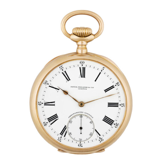 Swiss 18k pink gold Chronometro Gondolo watch Circa 1910