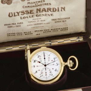 Very high quality Swiss gold repeater with chronograph Circa 1917